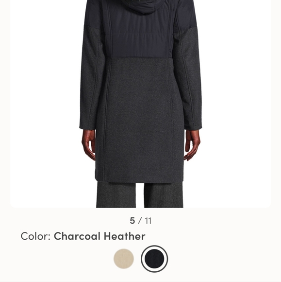 LANDS END WOOL HYBRID COAT - Picture 3 of 4